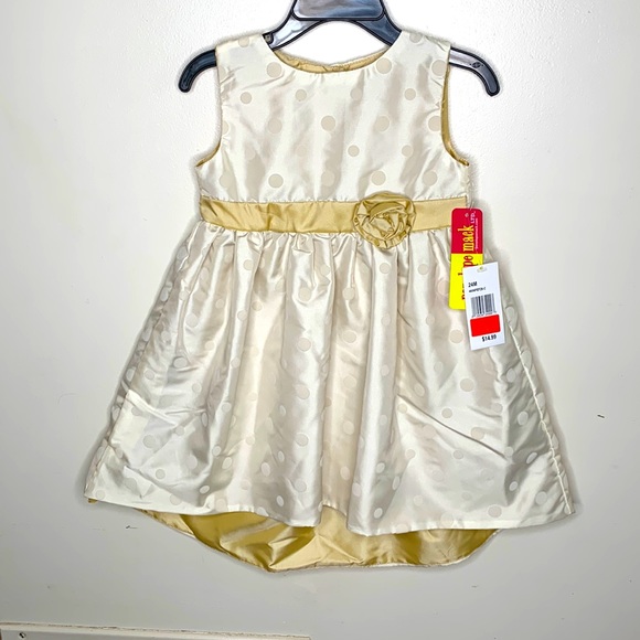Penelope Mack Other - SOLD- Toddler 24m Formal Dress Champagne & Gold